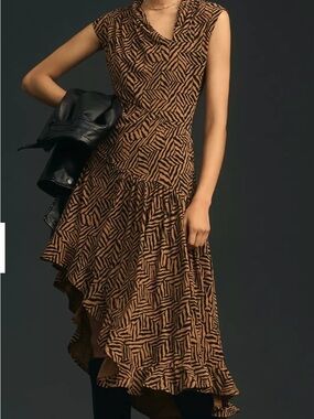 chinese dress ladies Minerva Tiered Ruffle V-Neck Maxi Dress – VICI